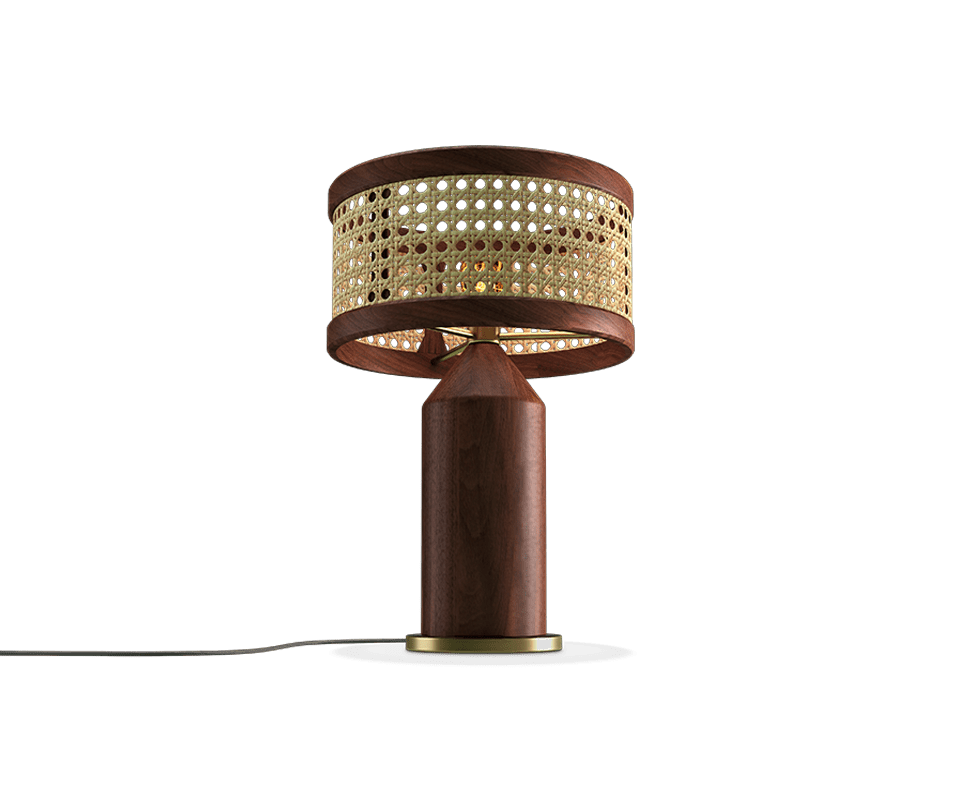 Hamilton Table Lamp made in Walnut Wood