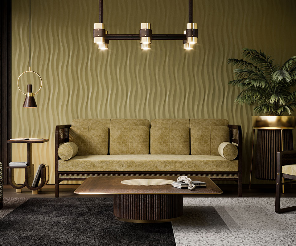 Crockford rattan sofa