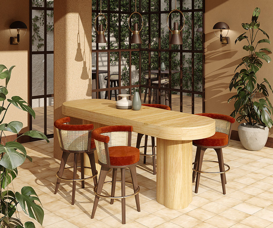 George Rattan Bar Chair