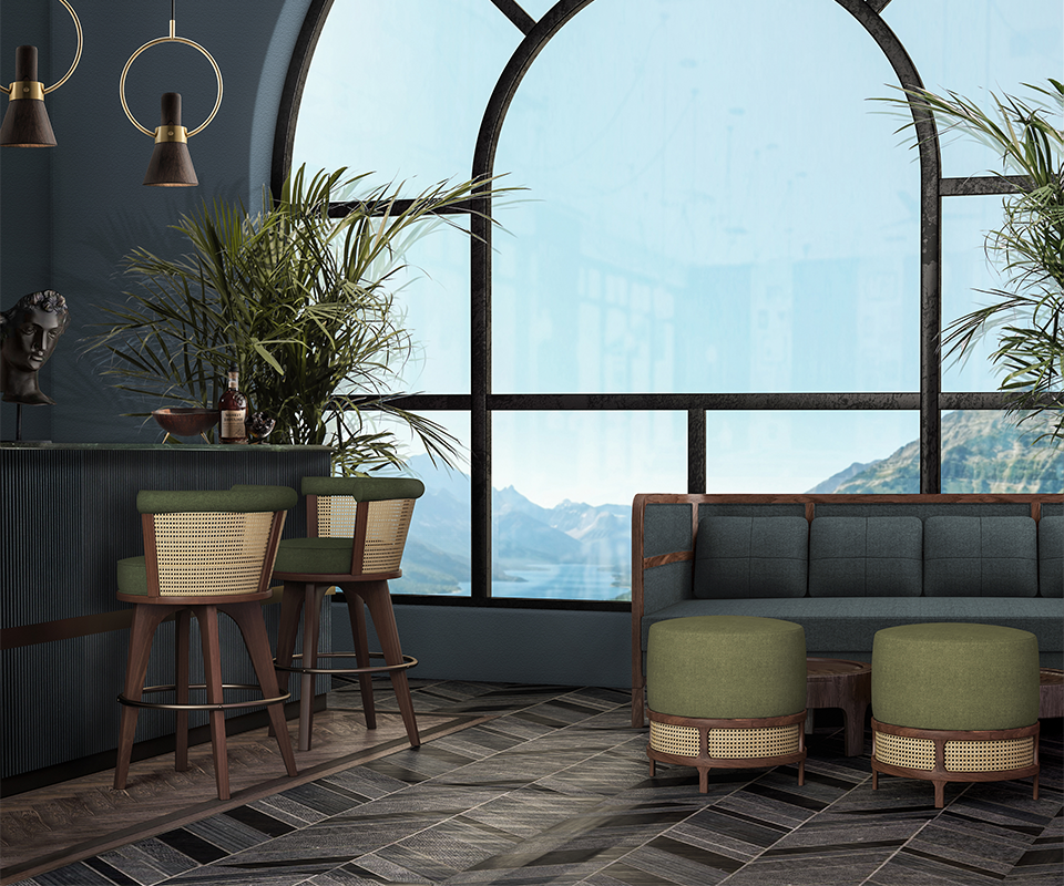 George Rattan Bar Chair