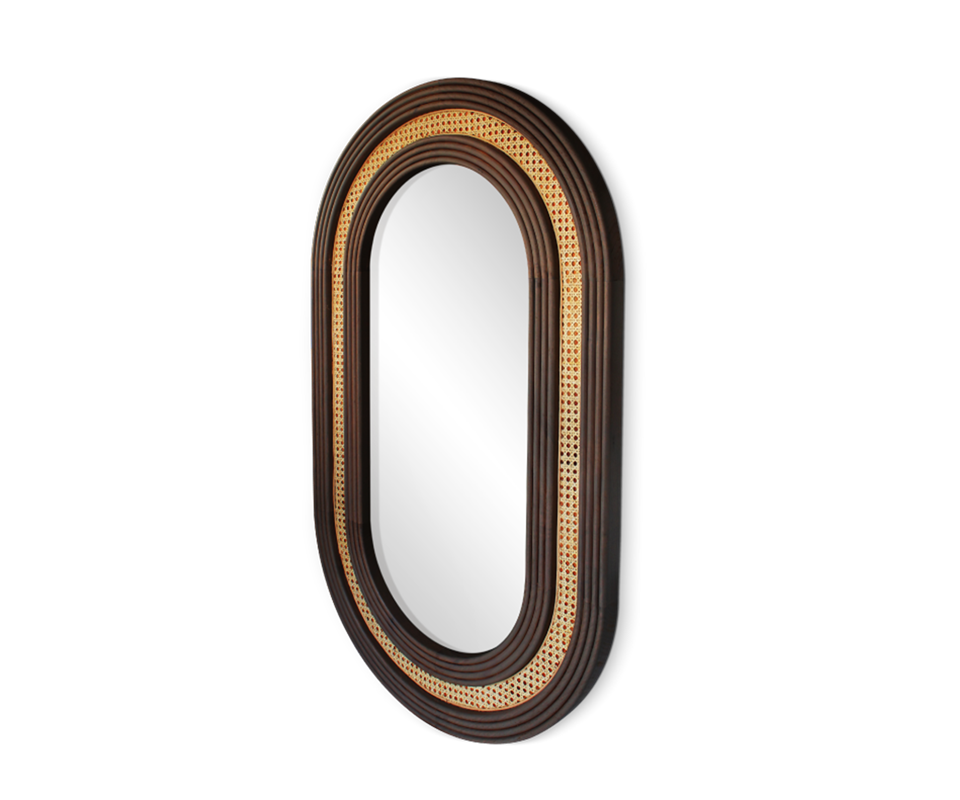 Hudson Wall Mirror with rattan Hudson Wall Mirror with rattan